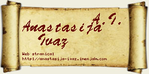 Anastasija Ivaz vizit kartica